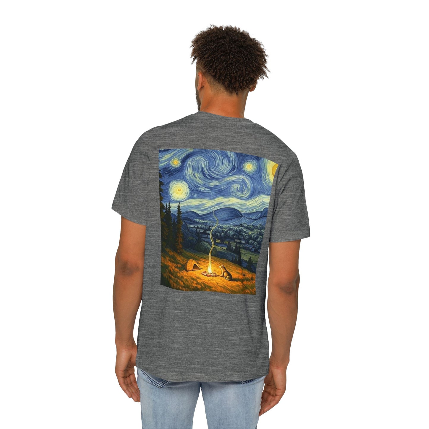 USA-Made Unisex T-Shirt with Starry Night Design