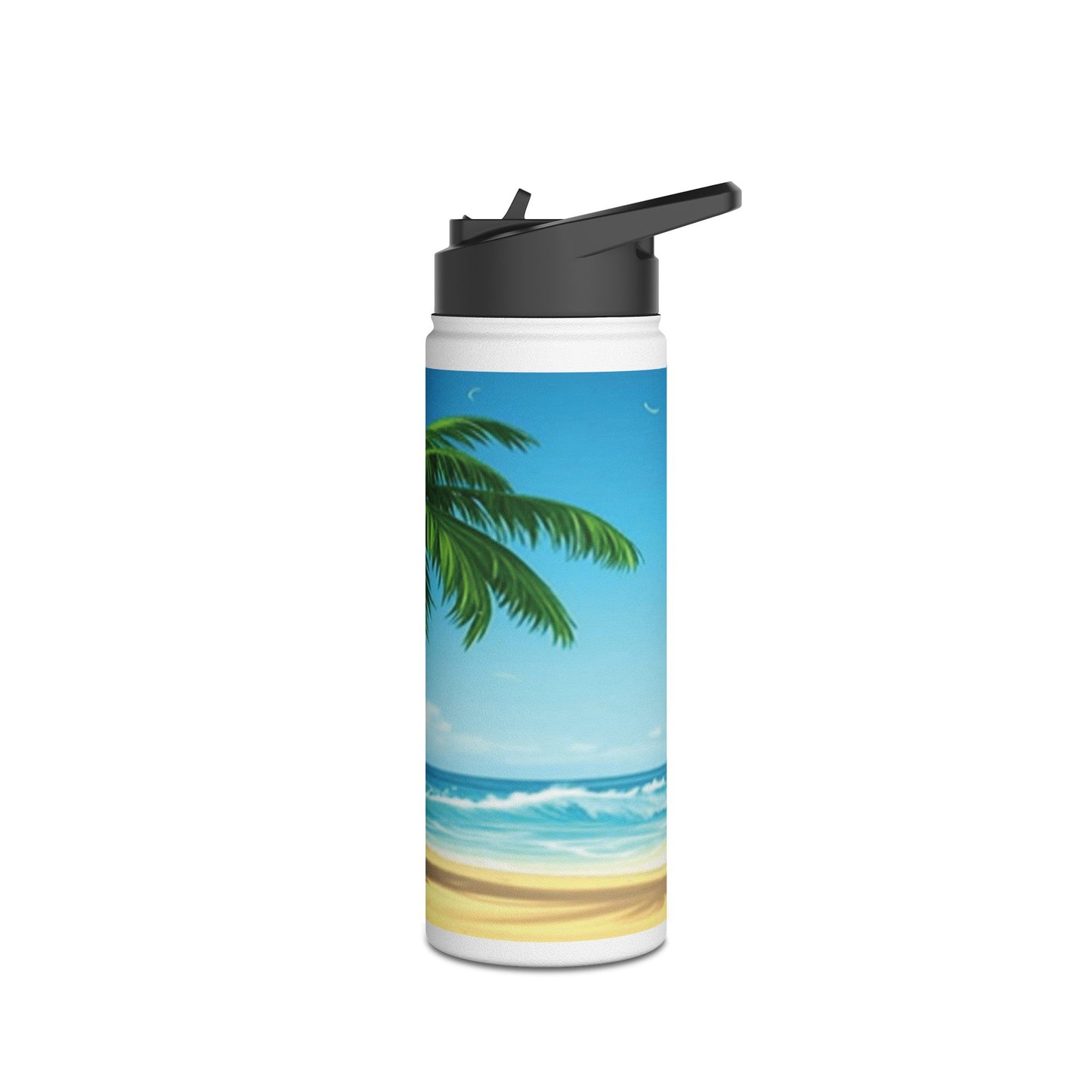 Tropical Paradise Stainless Steel Water Bottle - 28 oz
