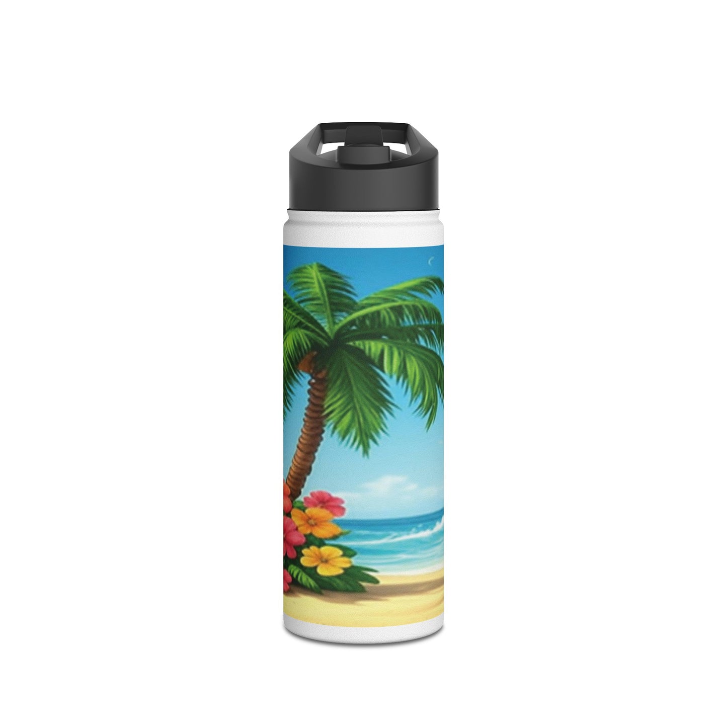 Tropical Paradise Stainless Steel Water Bottle - 28 oz