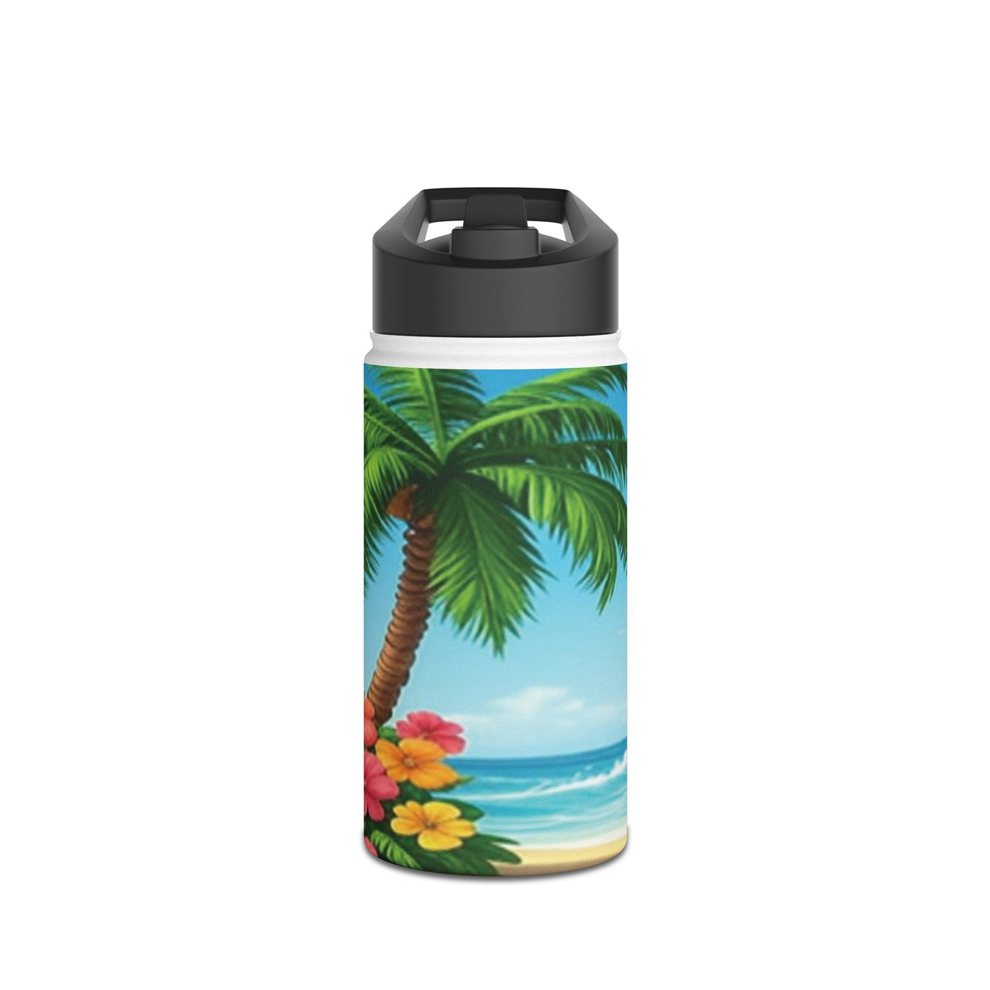 Tropical Paradise Stainless Steel Water Bottle - 28 oz
