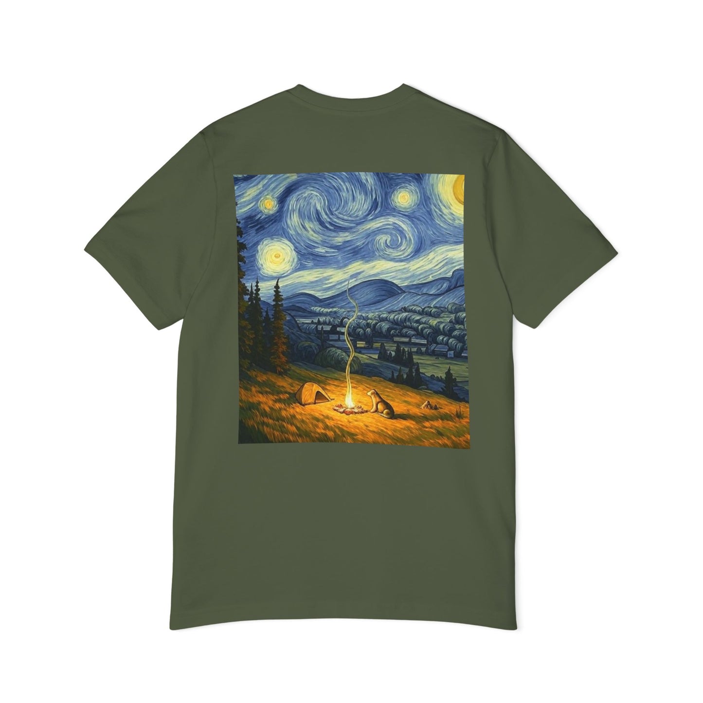 USA-Made Unisex T-Shirt with Starry Night Design