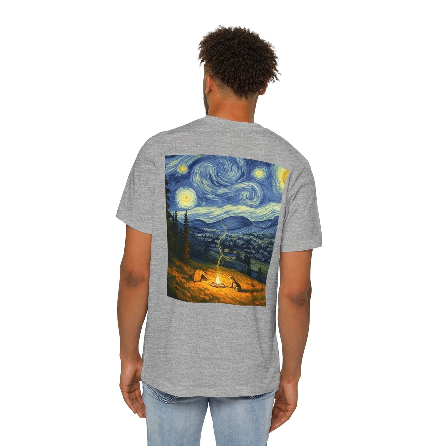 USA-Made Unisex T-Shirt with Starry Night Design