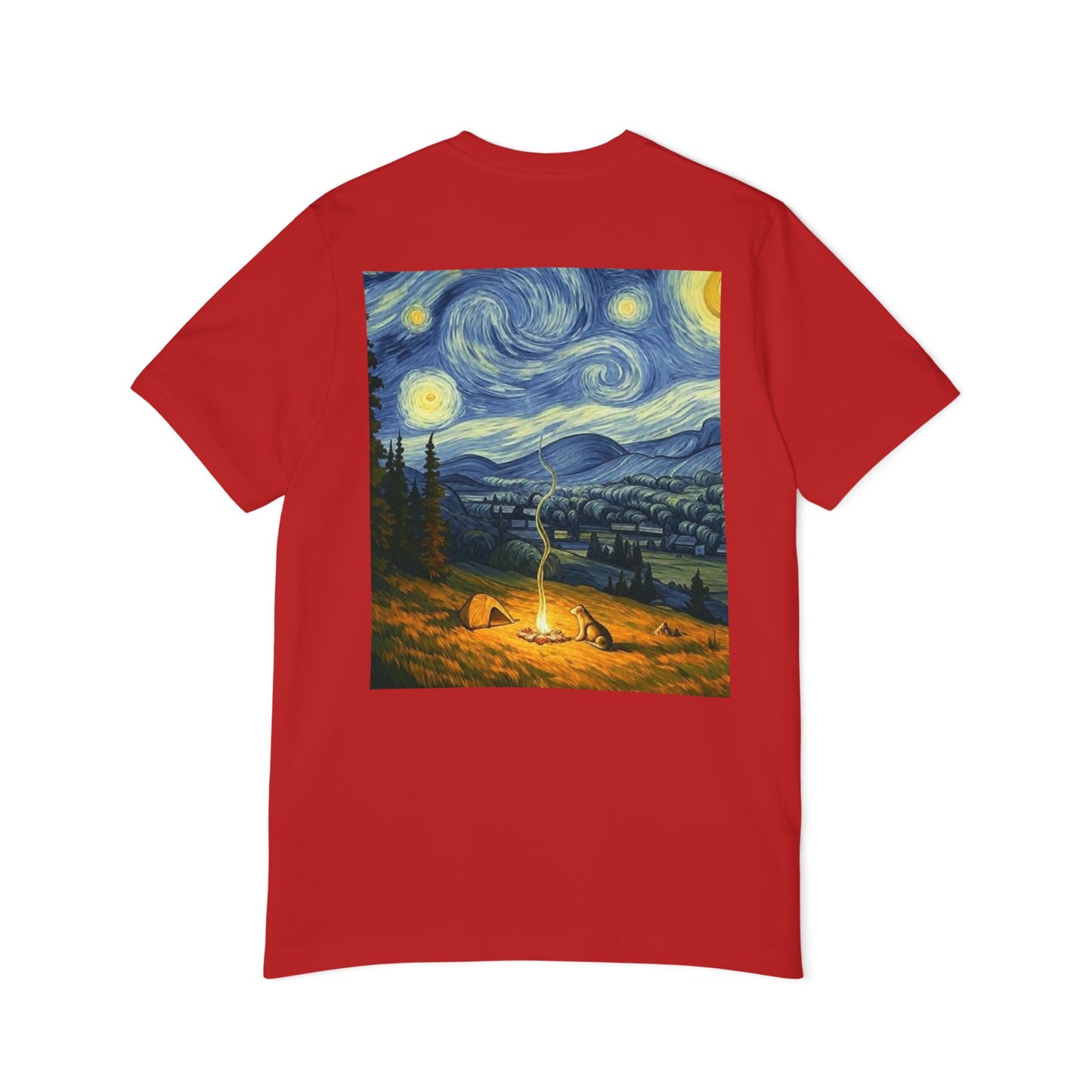 USA-Made Unisex T-Shirt with Starry Night Design