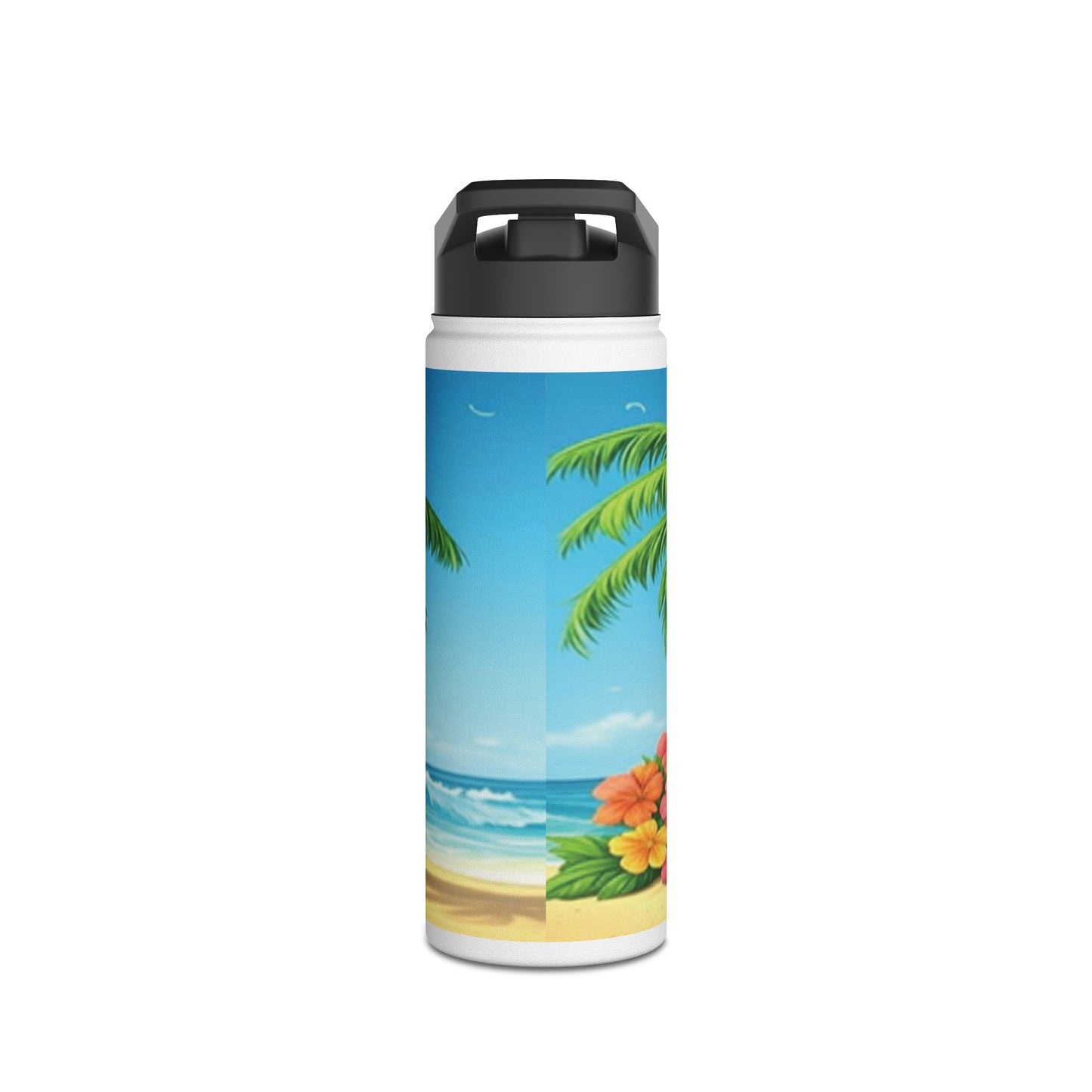 Tropical Paradise Stainless Steel Water Bottle - 28 oz