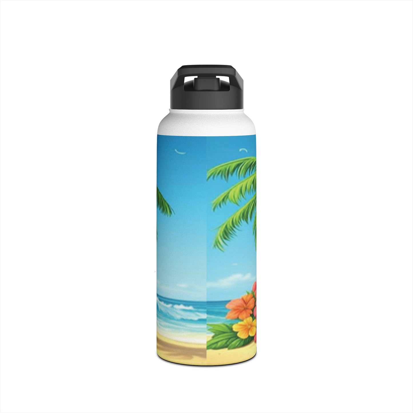 Tropical Paradise Stainless Steel Water Bottle - 28 oz