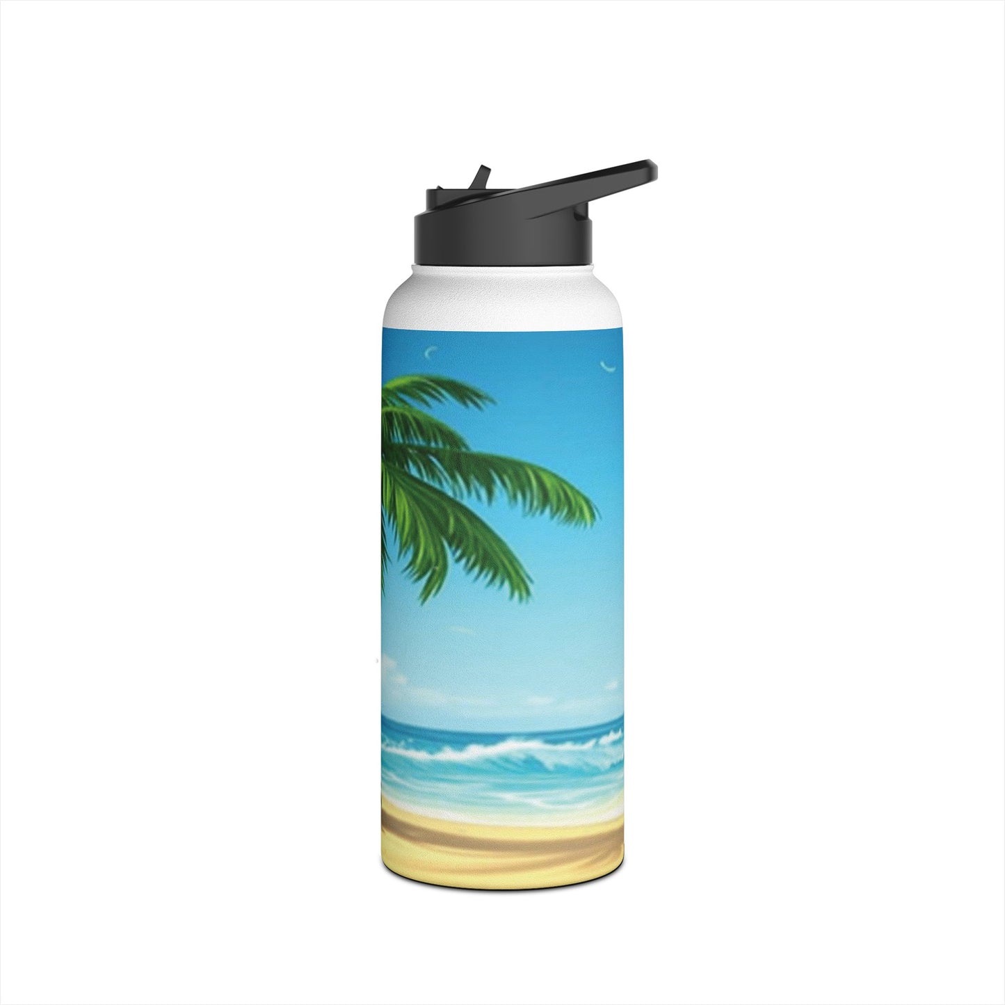Tropical Paradise Stainless Steel Water Bottle - 28 oz