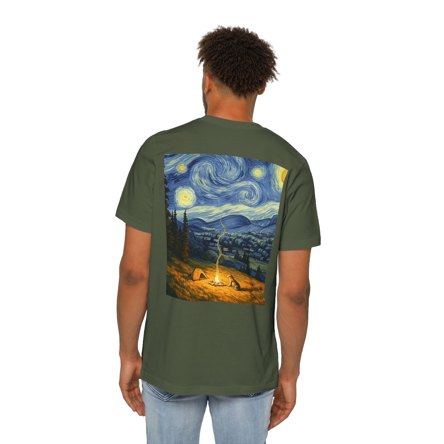 USA-Made Unisex T-Shirt with Starry Night Design