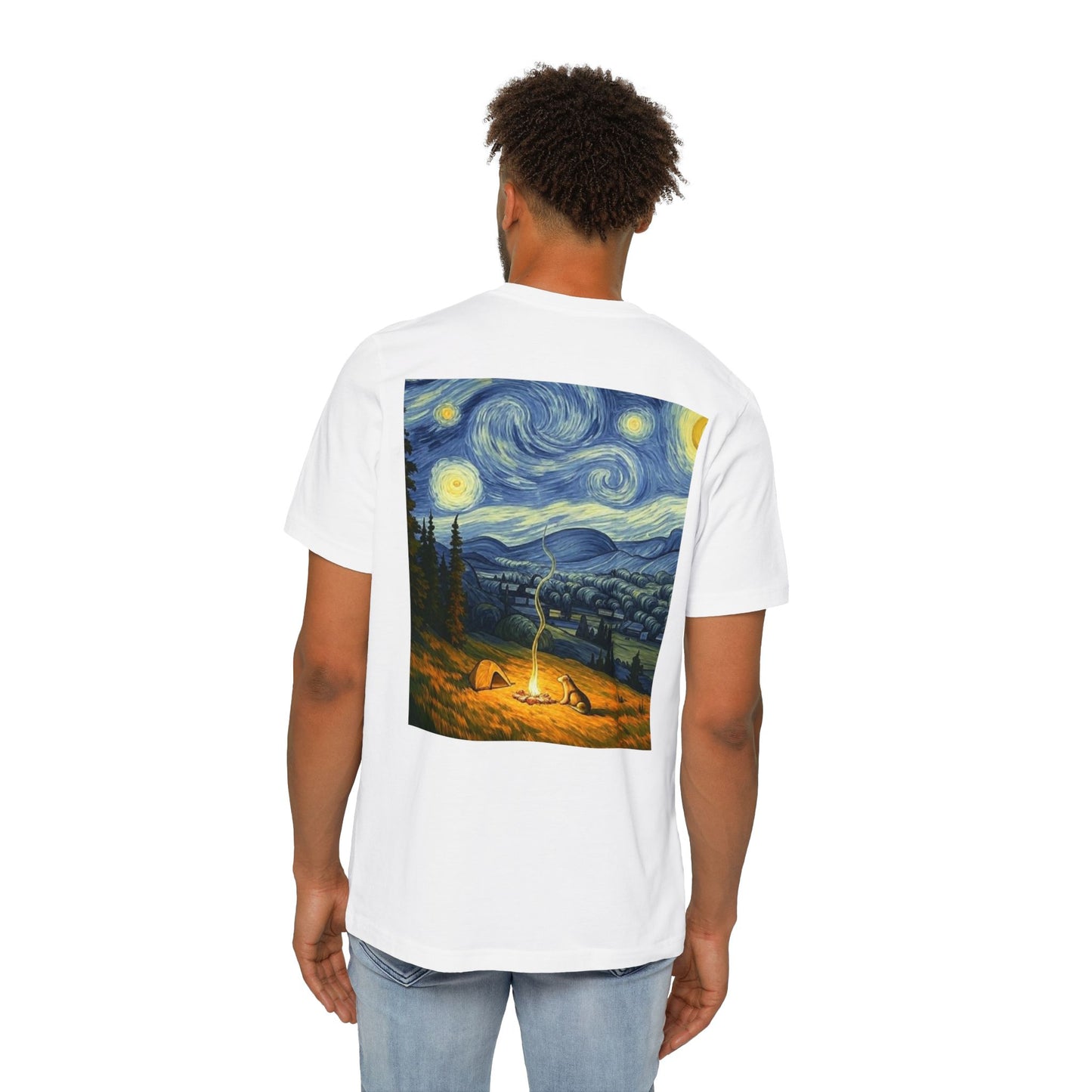 USA-Made Unisex T-Shirt with Starry Night Design